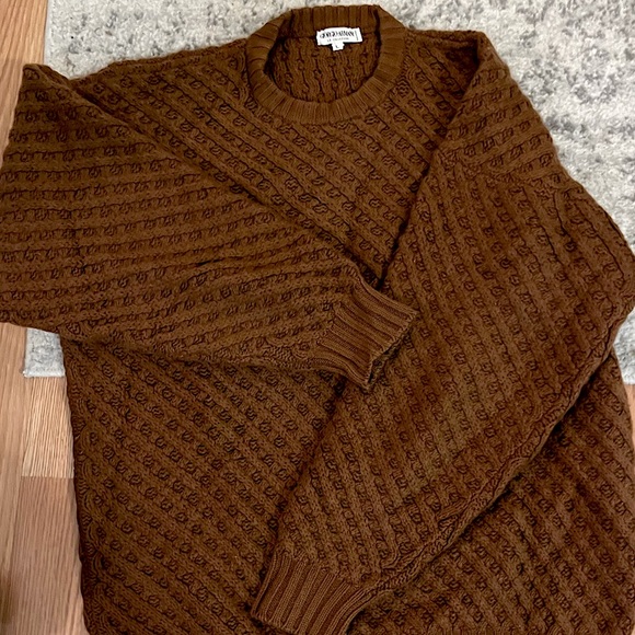 Vintage new GIORGIO ARMANI sz L CASHMERE sweater - Picture 1 of 9